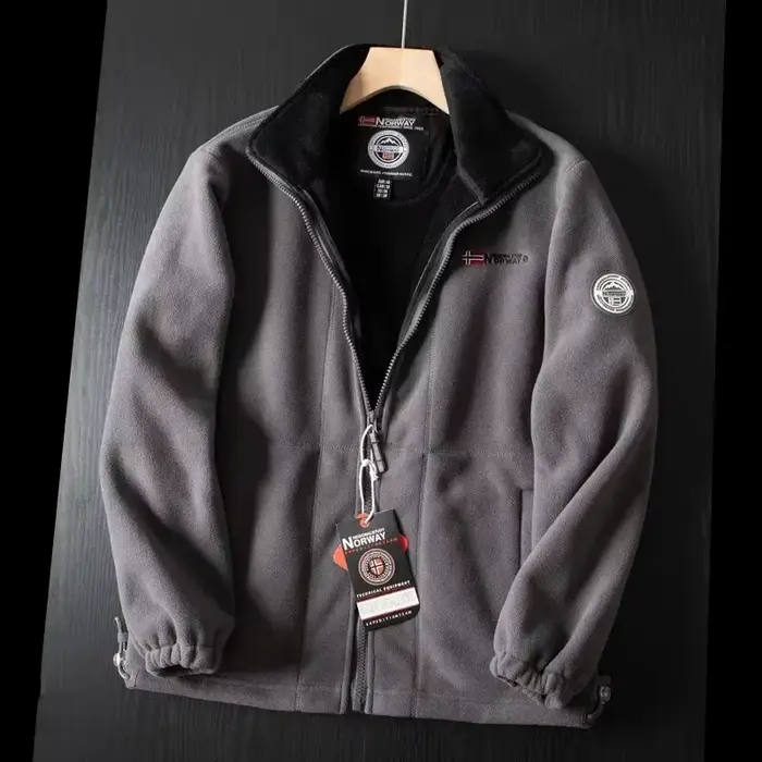 Veste polaire épaisse homme grand froid - Manteau chaud imperméable pêche hivernale grand format