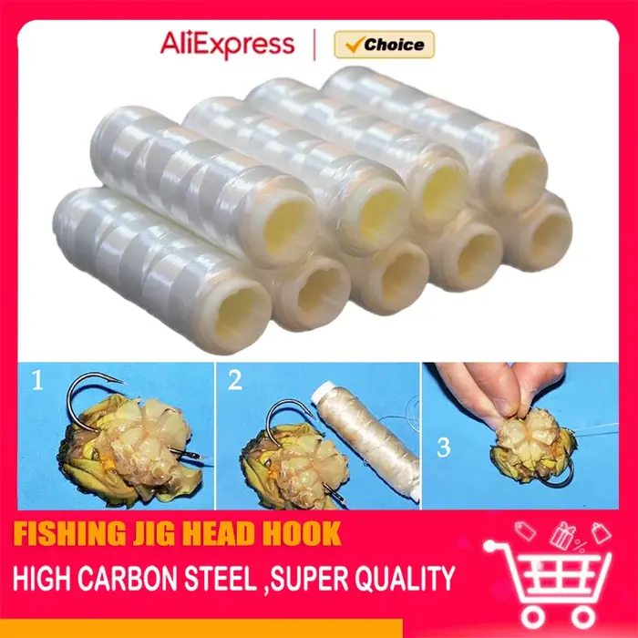 Fil de pêche invisible haute résistance en nylon flottant pour leurres mer, bobine polyester 10 pièces