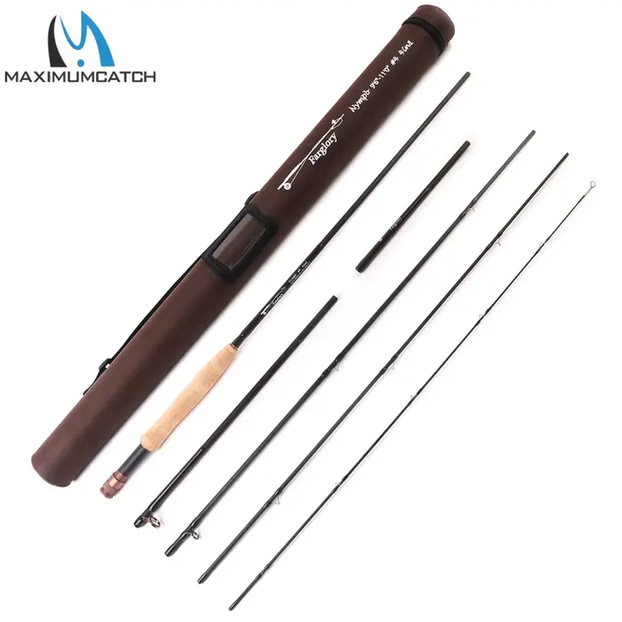 Canne à mouche MAXCATCH Switch & Nymph 9'-11'6'' 2-9WT action rapide carbone, pour pêche à la nymphe européenne et truite