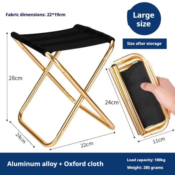 Tabouret pliant camping portable léger alliage aluminium pour pêche randonnée voyage