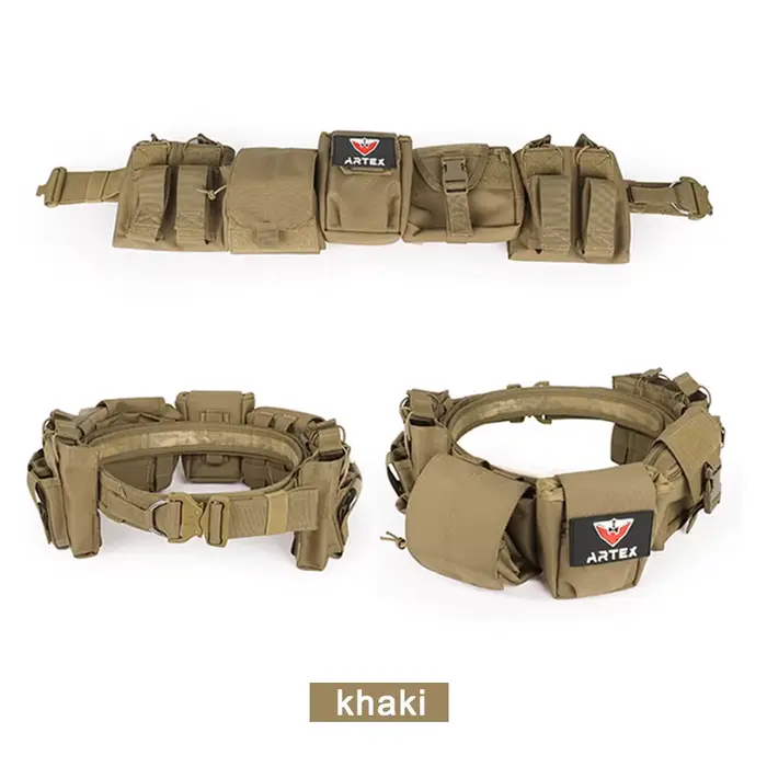 Ceinture tactique 7 en 1 ARTEX avec pochette chargeur - Équipement pêche airsoft polyvalent