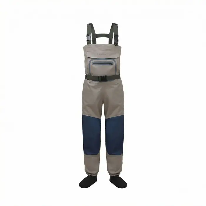Waders de pêche respirants imperméables - Combinaison thoracique avec pieds intégrés pour pêche en eau vive