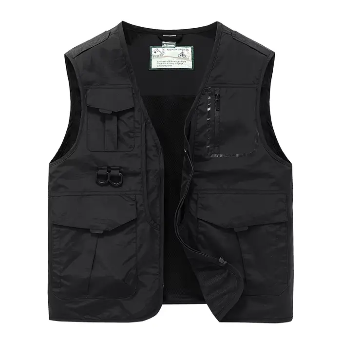 Veste pêche fonctionnelle homme grande taille - Multi-poches léger pour pêche et photographie