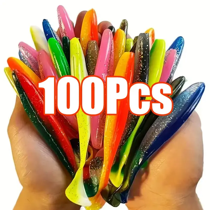 Leurre souple pêche leurre set 55 65 75mm pour bass et carpe avec appât silicone articulé