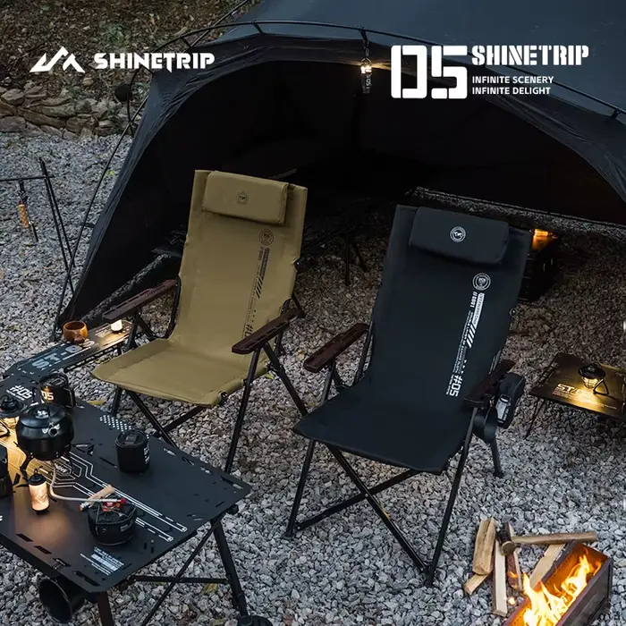 Chaise pliante réglable ShineTrip série 05 pour bureau pêche pique-nique camping