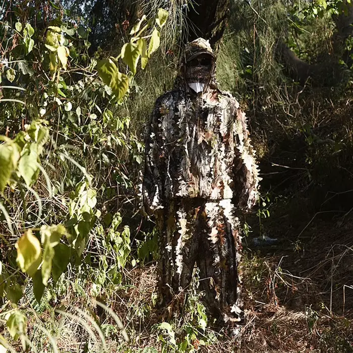 Ensemble pêche Ghillie 3D Coupe Arbre protection UV observation oiseaux chasse camouflage naturelle occasions spéciales