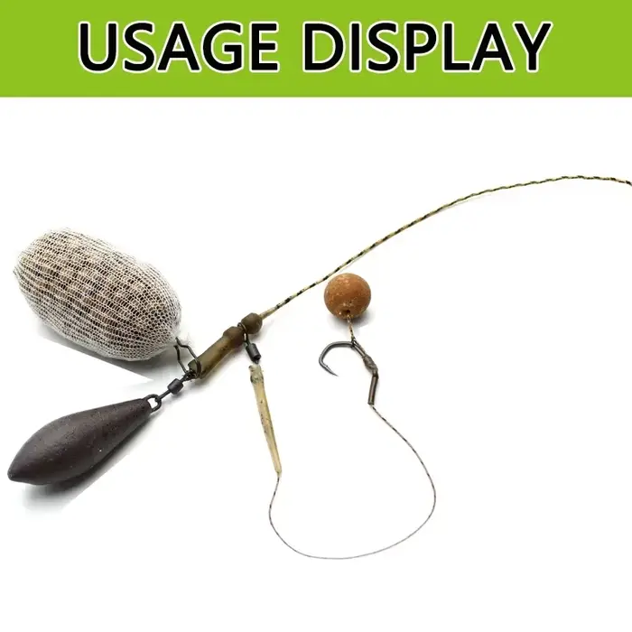 50 pièces d'accessoires carpe : clips à changement rapide, émerillons et sacs PVA pour feeder method