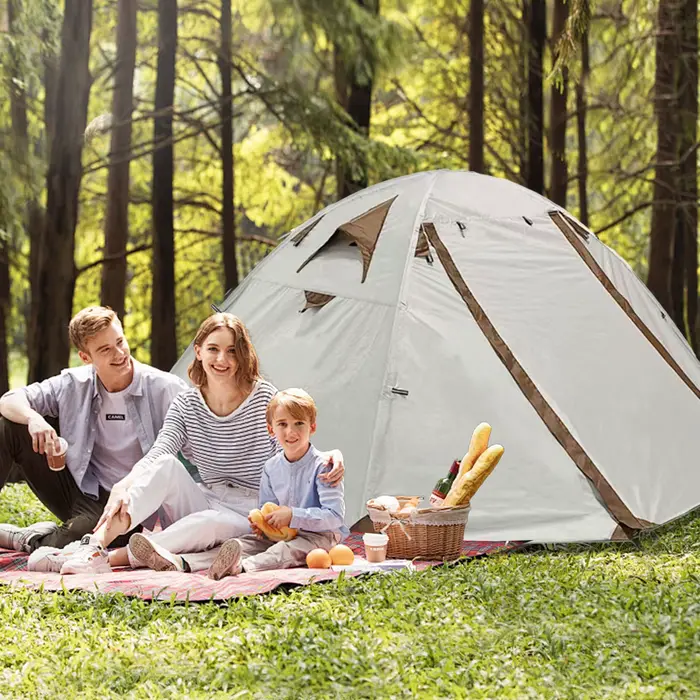 Tente de pêche imperméable légère - Double porte pour camping et randonnée facile à monter