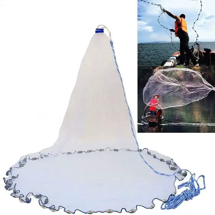 Filet américain lancer pêche mer 3 à 10 pieds avec plombs zinc pour appâts et petits poissons