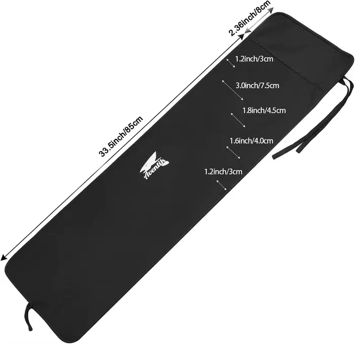 Protège-canne néoprène Aventik 5 compartiments pour canne à mouche avec manchon et pochette