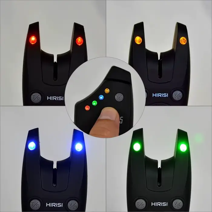 Kit alarme de touche sans fil waterproof Hirisi S5 pour pêche carpe avec indicateur