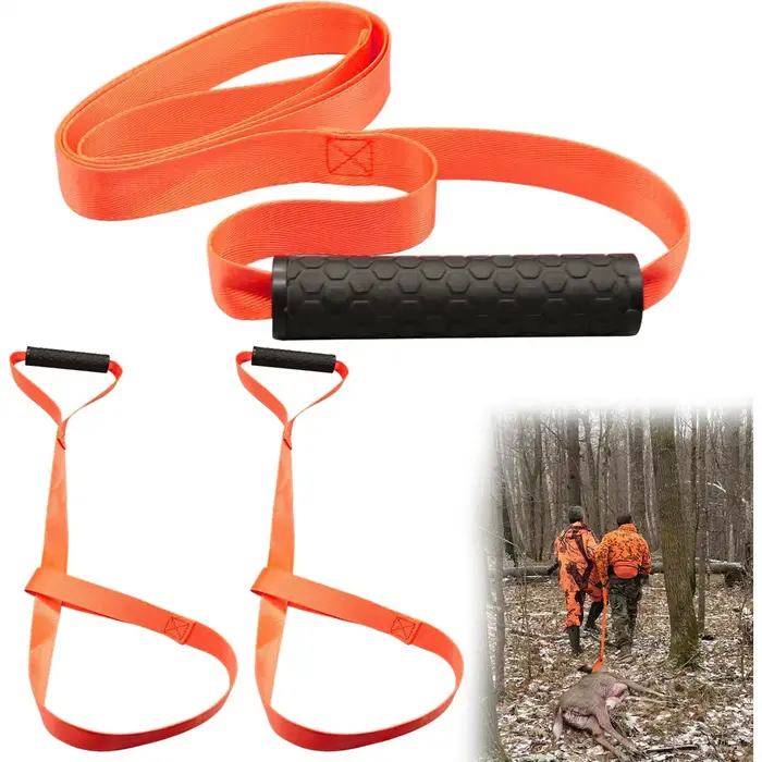 Corde de traction pliable pour cerf avec poignée - Accessoire chasse pêche multi-usage transport équipement