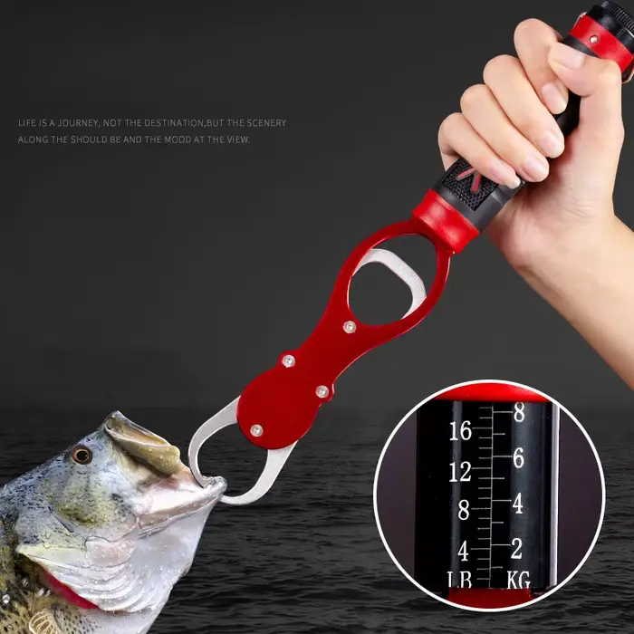 Pince de saisie poissons en alliage aluminium avec balance intégrée - accessoire pêche