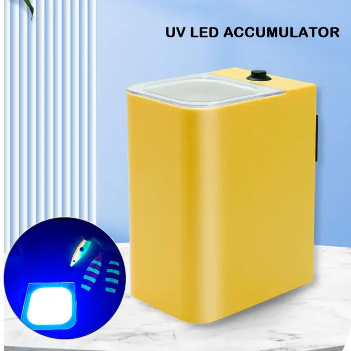 Leurre souple UV accumulateur avec LED flash lumineux pour pêche nocturne et profonde appât lumineux