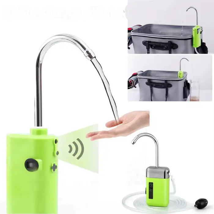 Pompe à oxygène rechargeable avec capteur pour aquarium et pêche en extérieur