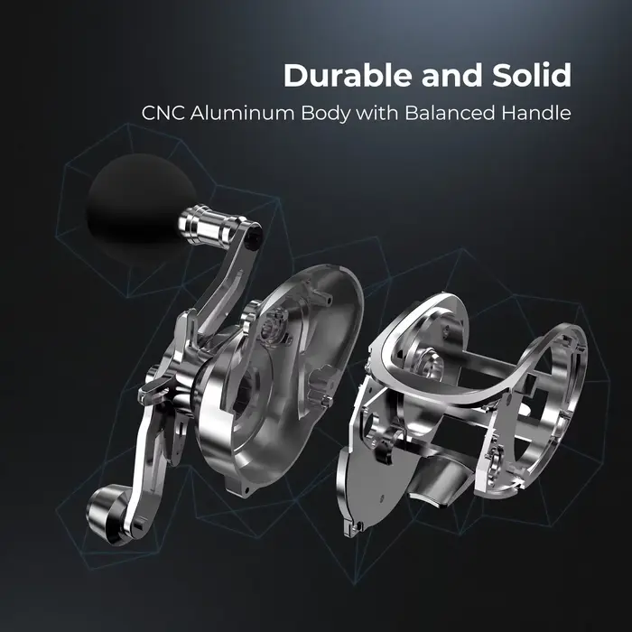 Moulinet casting Piscifun Alijoz 300 15kg drag 8+1 roulements aluminium eau douce/salée