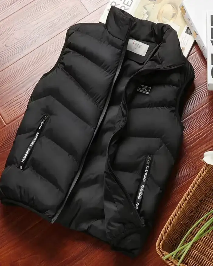 Veste sans manches matelassée homme doudoune hiver pêche veste chaude coupe-vent extérieur
