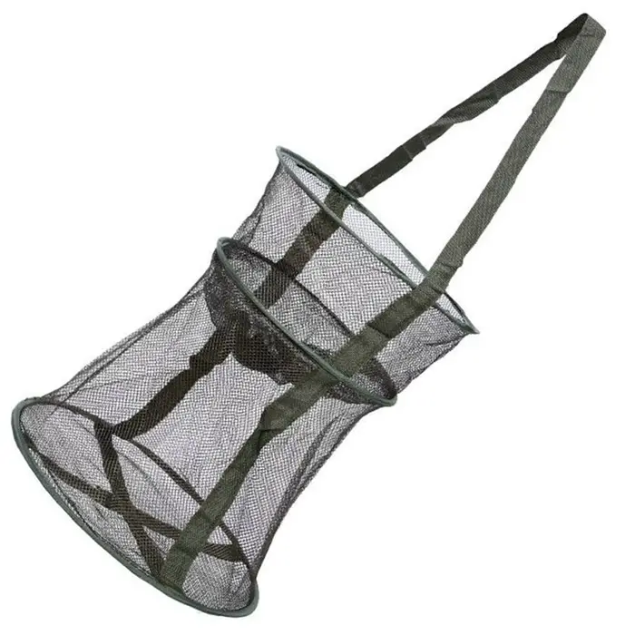 Filet de pêche pliable en maille ronde - Épuisette de débarquement pliable pour poissons et accessoires