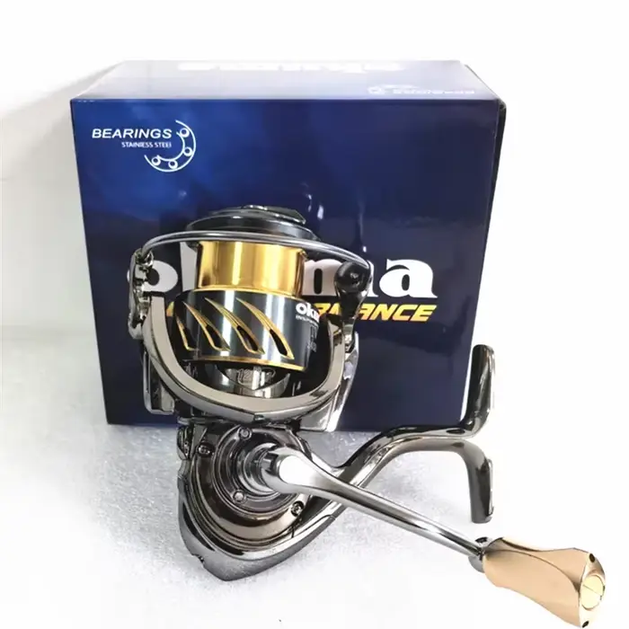 Moulinet tout métal Okuma anti eau de mer - 12+1BB drague 15KG max pour pêche intensive