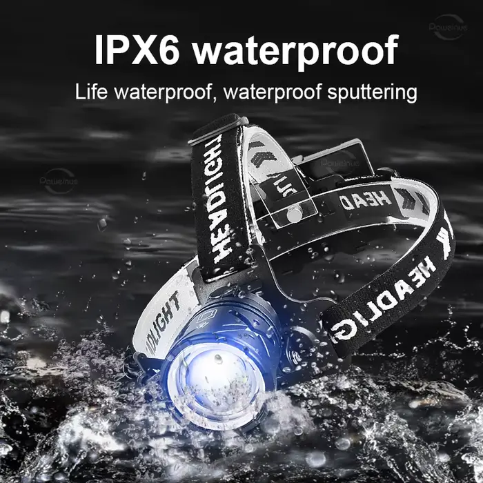 Lampe Frontale Professionnelle Ultra Puissante pour Pêche en Mer et Grands Lacs Visibilité Concentration Sécurité Assurance Guide Nocturne Exploration En Plein Air