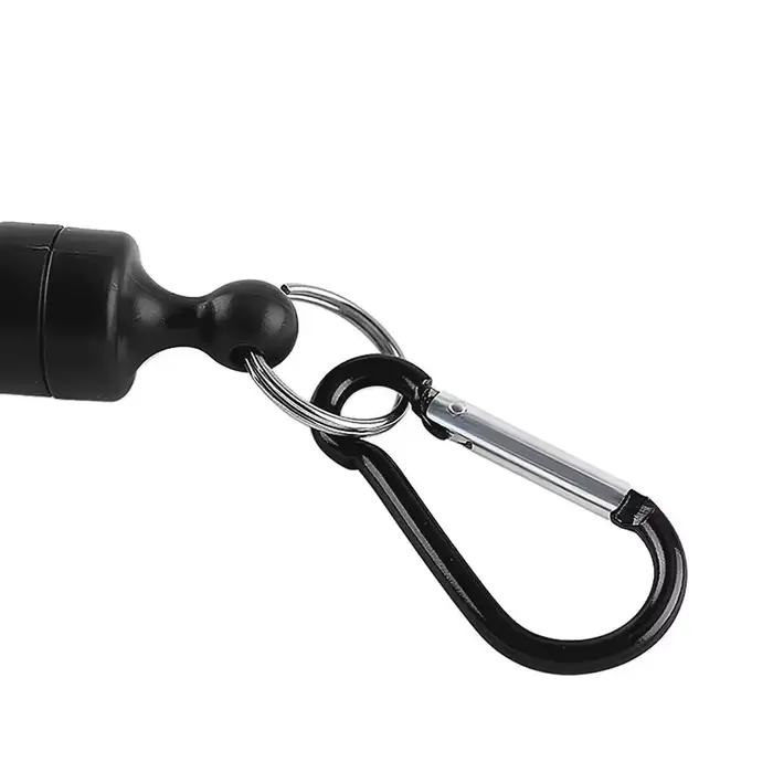 Mousqueton magnétique avec porte-clés pour pêche - Accessoire anti-chute pour matériel