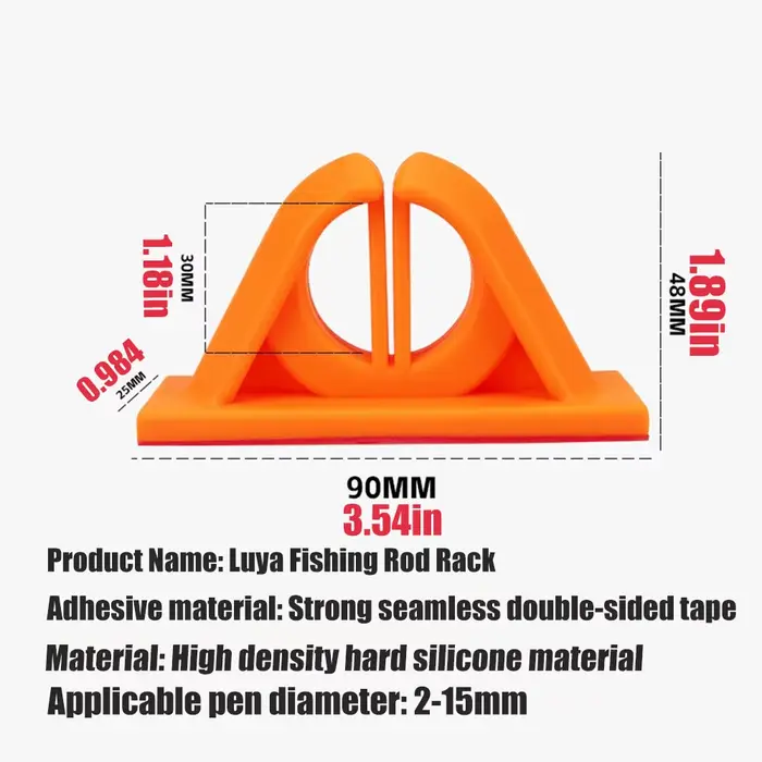 Support de canne à pêche sans perçage - Porte-cannes en silicone robuste et facile à installer