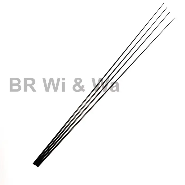 4 pointes carbone brut 50cm BR Wi & Wa pour montage cannes - Composants réparation bricolage pêche DIY