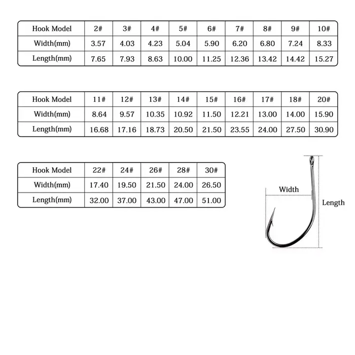 Hameçons octopus 100/50 pièces boîte acier carbone haute dureté pour pêche mer rivière