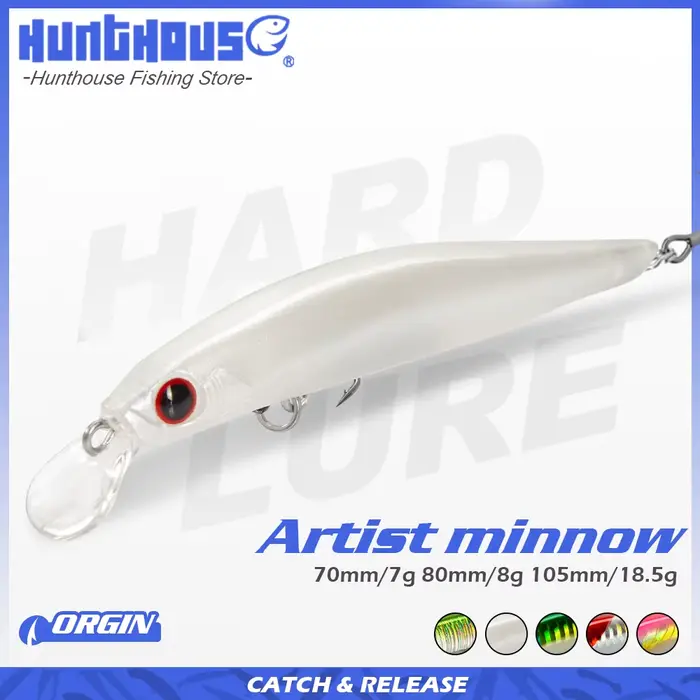 Leurre de pêche truite et bar leurre dur jerkbait coulant Artist Minnow 70mm 7g pour pêche