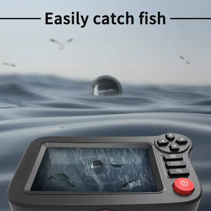 Détecteur poissons intelligent 2024 7" HD - Accessoire pêche mer positionnement précis raft