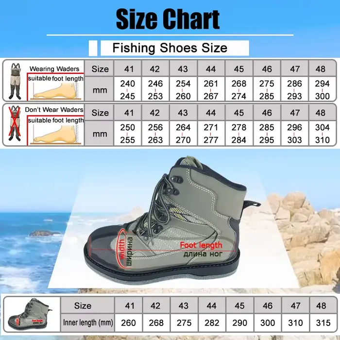 Bottes pêche wading montaison rivière chasse récif semelle feutre caoutchouc antidérapante chaussures pêche à la mouche