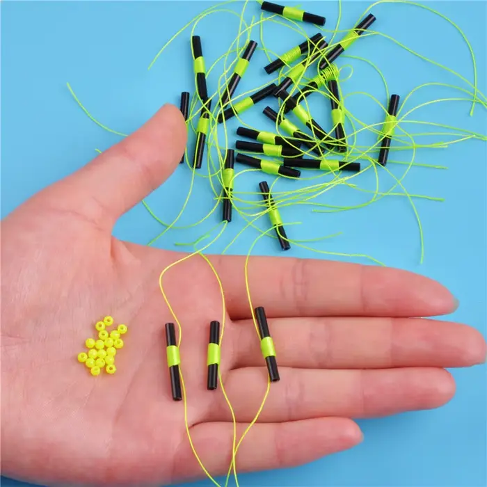 50 pièces stops flotteur pêche, butées coulissantes pour bouchons et montages mer, accessoires pêche