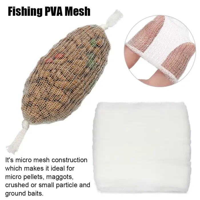 Filet PVA soluble 5M/20M recharge pêche carpe - Sacs solubles pour appâts et montages