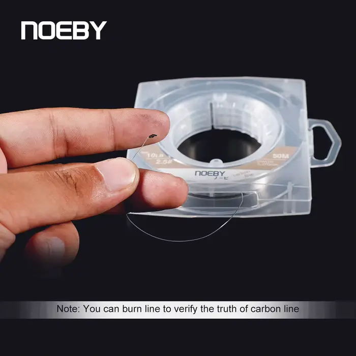 Ligne choc NOEBY 50m fluorocarbone fibre carbone - 6 à 65LB pour pêche en mer leader résistant