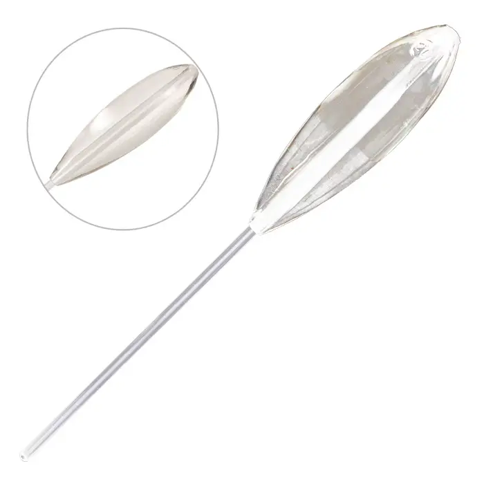 Flotteur de pêche transparent coulant 15-50g, type bombarda pour pêche à la mouche et lancer léger