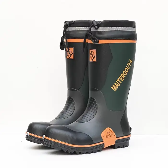 Bottes de pluie pêche chasse étanches semelle antidérapante caoutchouc hommes femmes wading