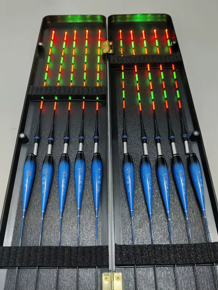 10 flotteurs électroniques lumineux pour carpe cruciane - pêche nocturne avec queue nuageuse visible