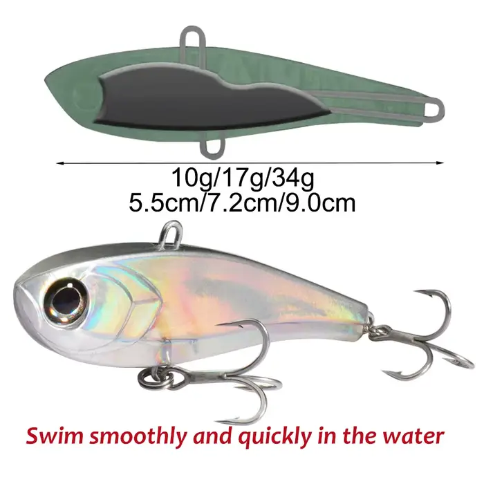 Leurre vibration GOBAIT High Pitch VIB 10g 17g 34.5g - pencil coulant pour pêche longue distance