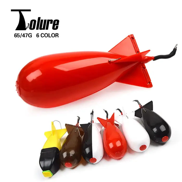 Rocket feeder pêche : leurre flottant spod bomb pour appâts et pellets en 2 tailles