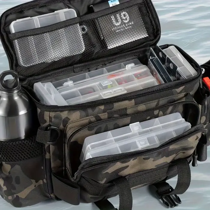 Sac à bandoulière pêche en toile pratique - Sac ceinture et épaule universel pour voyage et sports