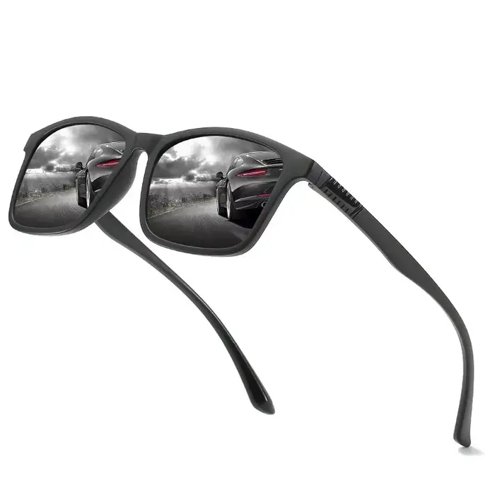 Lunettes de pêche vintage carrées ultra-légères pour hommes conduite et pêche design luxe