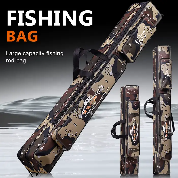 Sac rangement cannes pêche Sougayilang 80/120cm grande capacité, organisateur matériel pêche carpe et pêche sportive