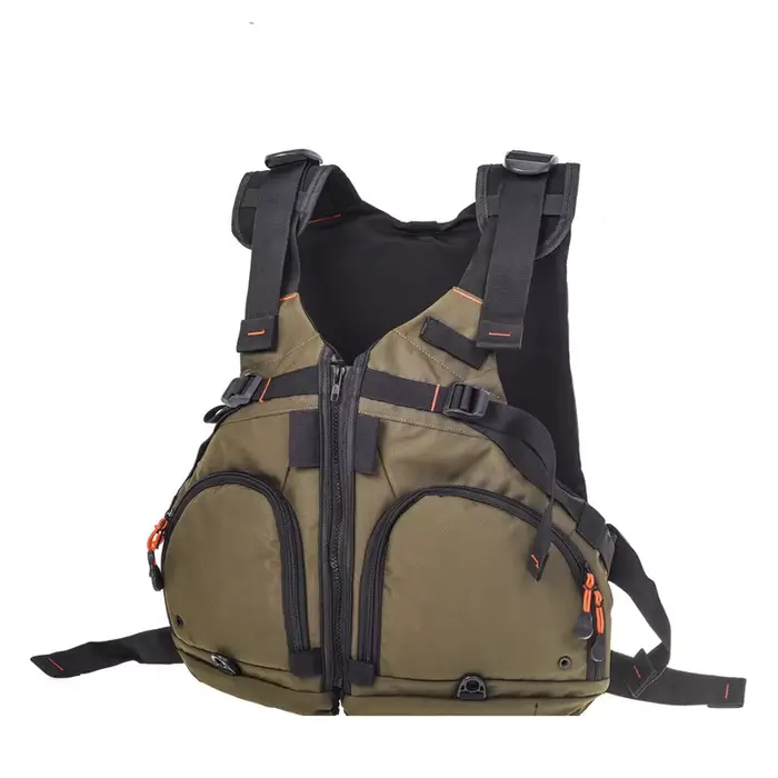 Gilet de pêche adulte portable ultra-fin léger - Mailles respirantes ajustables - Veste technique pêche