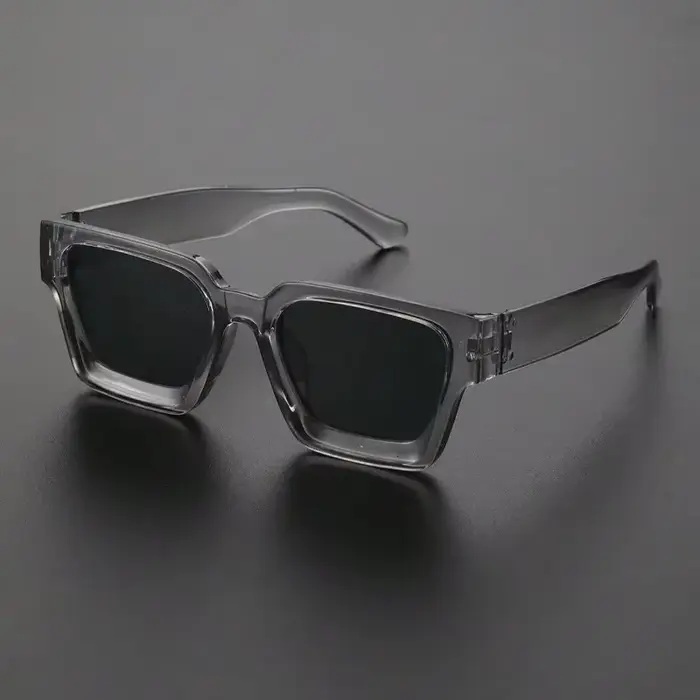 Lunettes carrées unisexes pêche plage - Monture plastique légère pour pêcheurs photographes