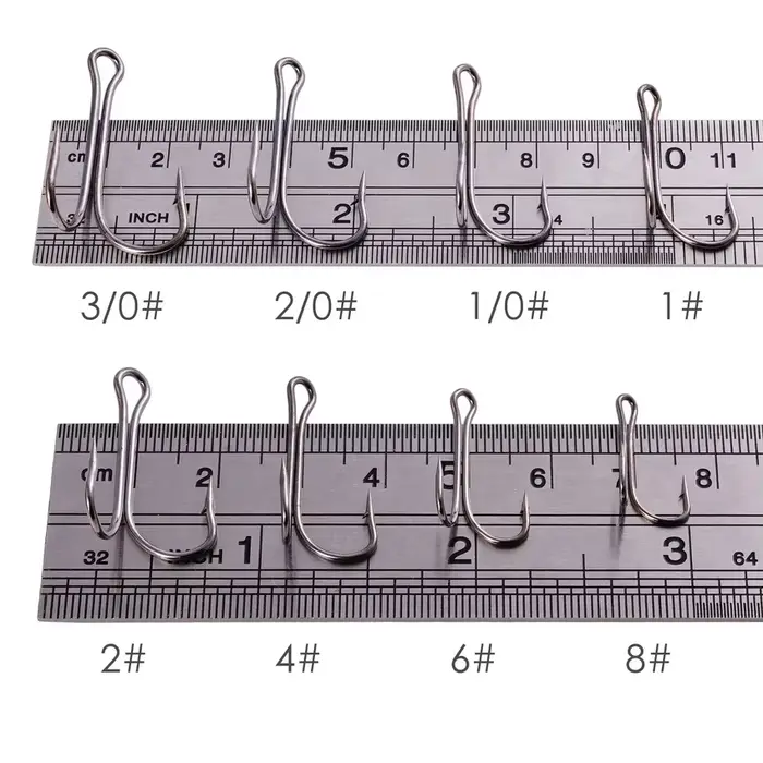 Hameçons doubles 10 pièces pour leurres souples pêche au brochet sandre sans herbe