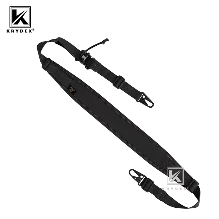 Sling fusil tactique KRYDEX Slingster réglable 2 points / 1 point avec ceinture rembourrée pêche