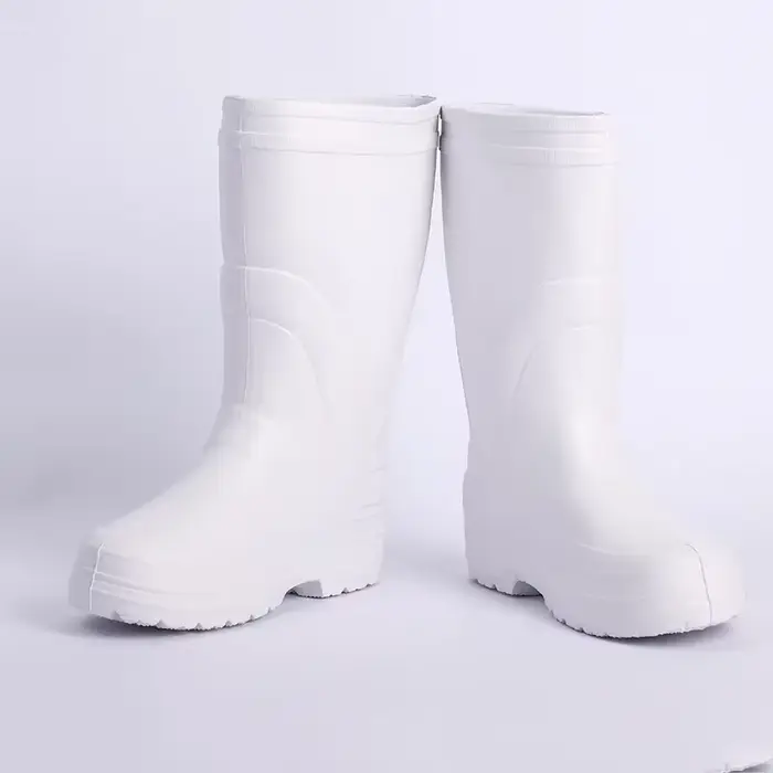 Bottes de pluie hautes genou PVC EVA mousse anti-dérapantes imperméables chaussures eau adulte