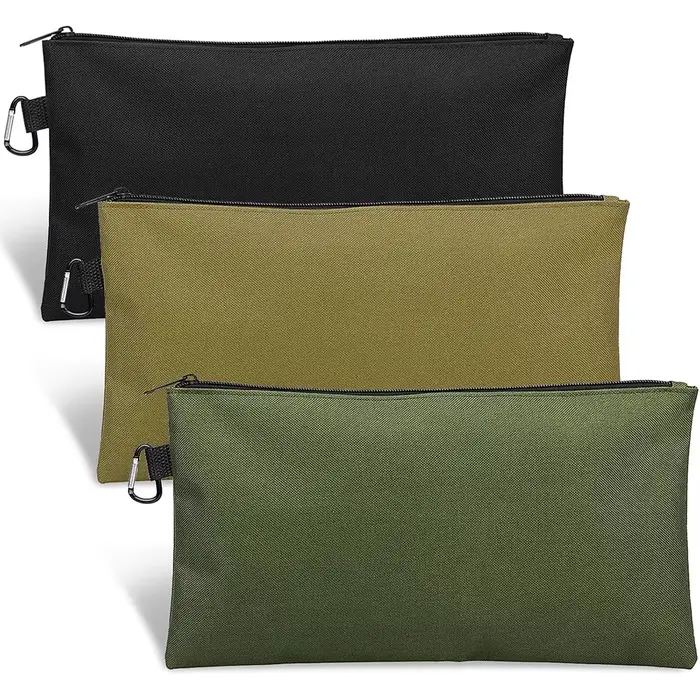 Sac à outils pêche multifonction étanche avec poches zippées pour rangement camping et jardinage