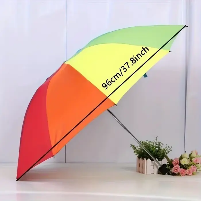 Parapluie pliable arc-en-ciel Wonder - Compact et stylé pour déplacements de pêche