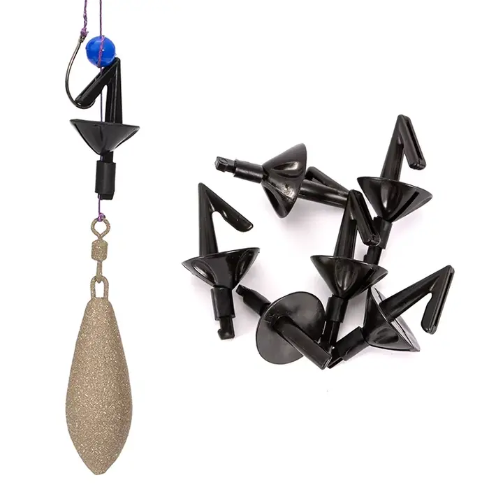 20 pièces boucliers appâts impact pêche mer - Support appât clip plastique décrochage facile